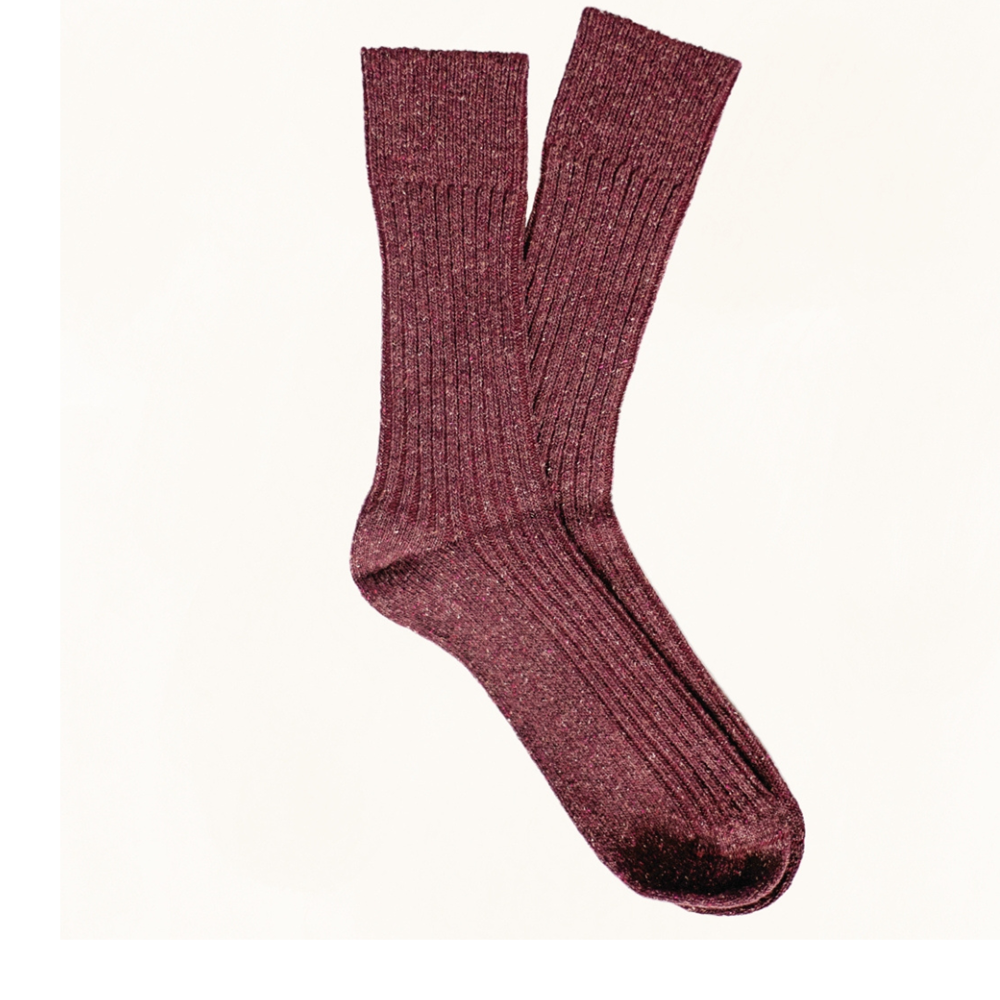 Klue - Socks - Wool & Silk - Burgundy