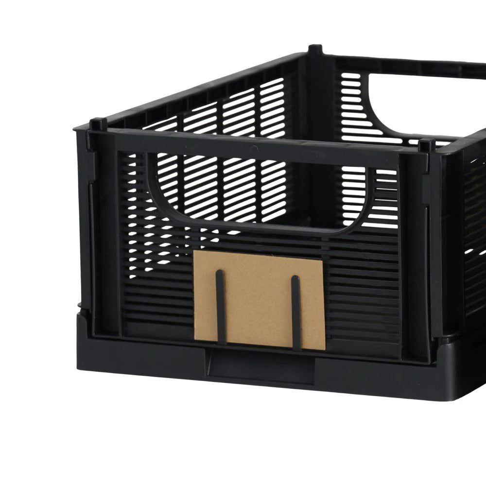 Designstuff - Linear Collapsible Crate - M - Black (set Of 2)