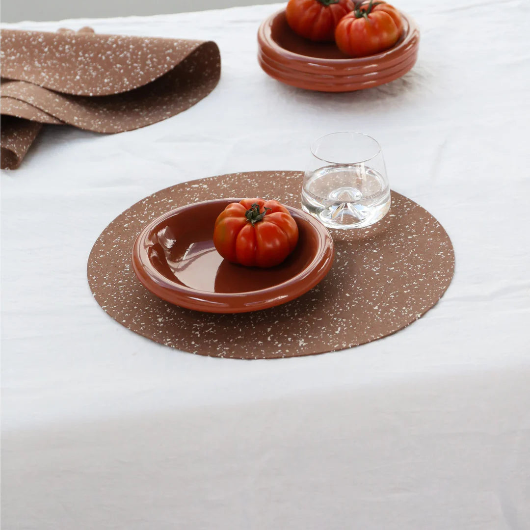 Designstuff - Speckle Placemat - Round - Camel