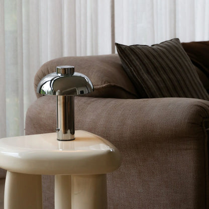 Designstuff - Elio Pillar Portable Lamp - Chrome/chrome