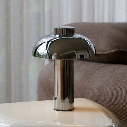 Designstuff - Elio Pillar Portable Lamp - Chrome/chrome