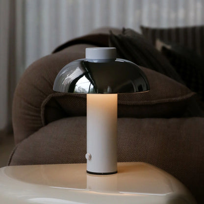 Designstuff - Elio Pillar Portable Lamp - White/chrome