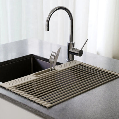 Designstuff - Folding Dishrack With Cutlery Holder - Sand
