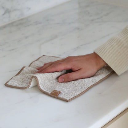 Designstuff - Dishcloth - Hemp Marle Scourer & Bamboo - Camel - (set Of 2)