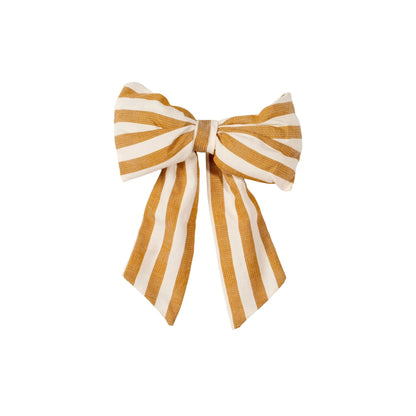 Designstuff - Luva Bow With Tree Clip- Small- H24cm - Cream/fern Stripe