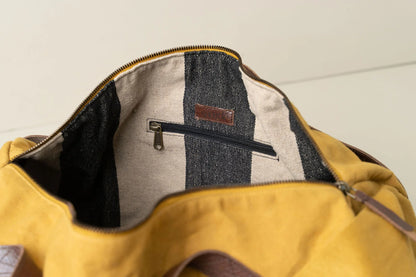 Saarde - Journey Duffle Canvas Bag - Mustard