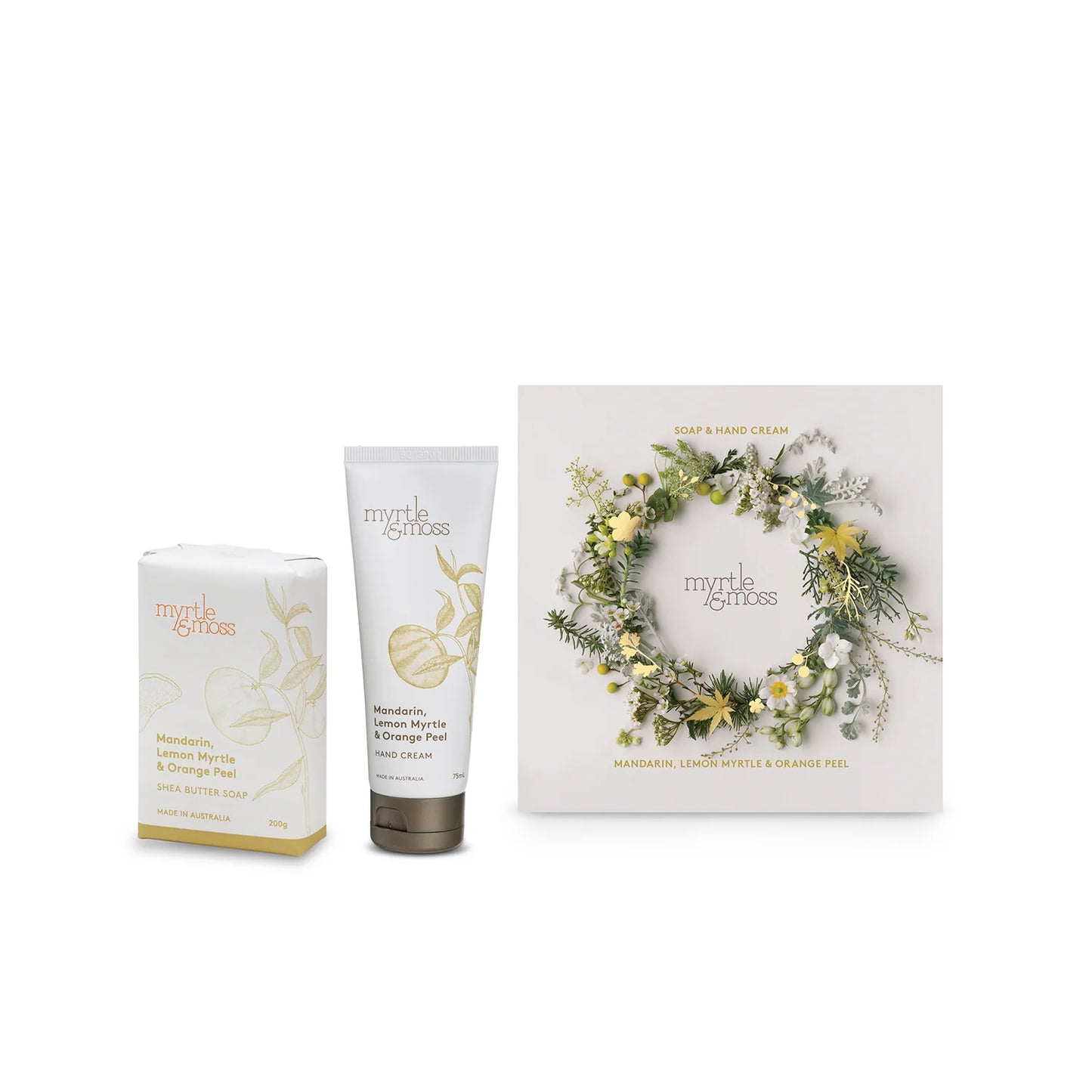 Myrtle & Moss - Citrus Duet - Hand Cream & Soap - Yellow Wreath