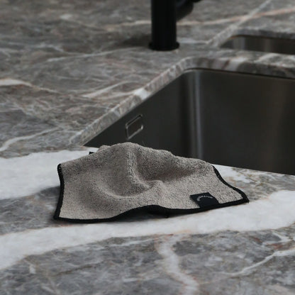 Designstuff - Dishcloth - Hemp Marle Scourer & Bamboo - Black - (set Of 2)