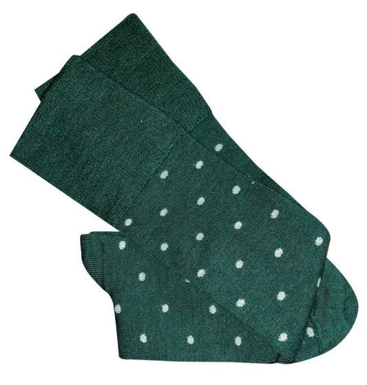 Tightology - Merino Wool Socks - Dotty Green - One Size