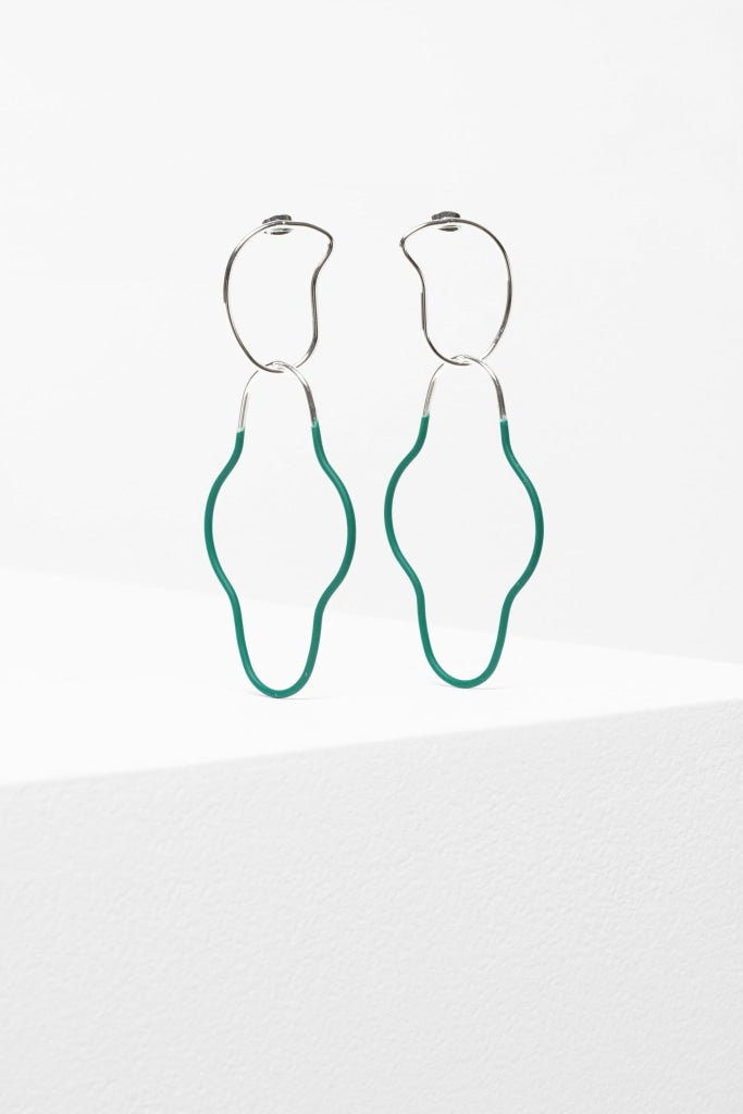 Elk The Label - Byra Drop Earring Jewel Green Apparel & Accessories > Jewelry Earrings
