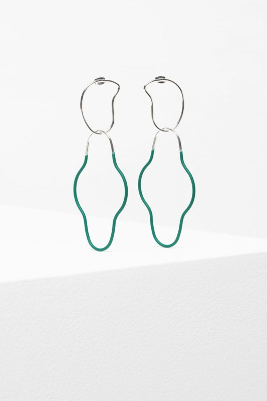 Elk The Label - Byra Drop Earring Jewel Green Apparel & Accessories > Jewelry Earrings