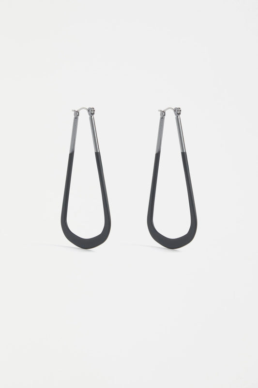 Elk The Label - Kuulo Hoop Earring - Black