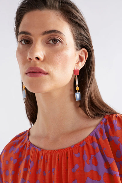 Elk The Label - Malin Long Drop Earring - Artichoke