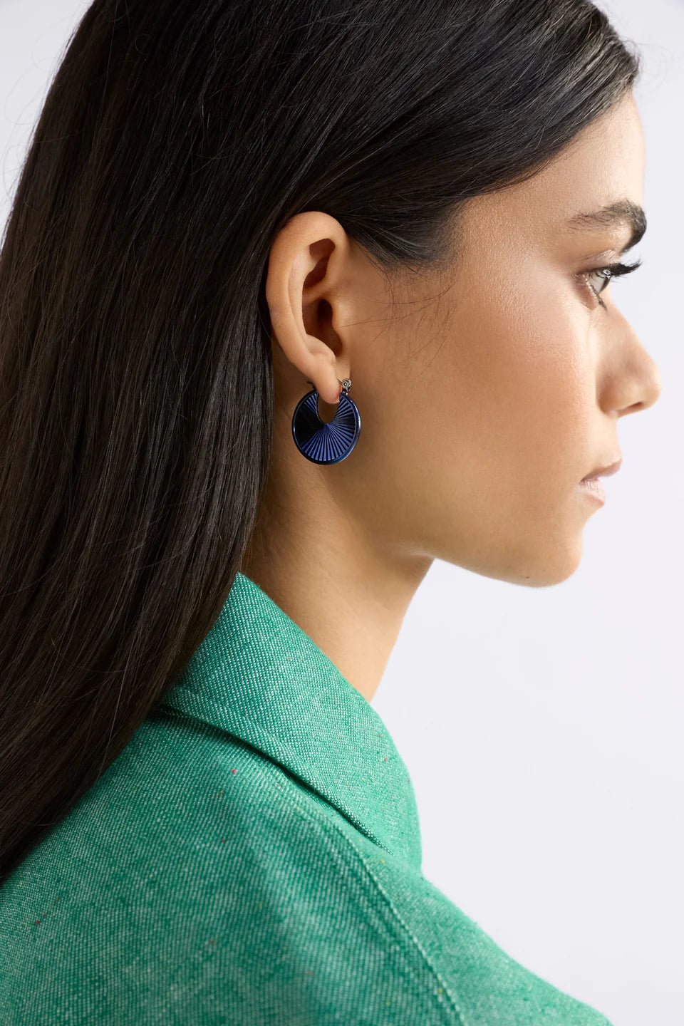 Elk The Label - Saku Hoop Earring - Navy