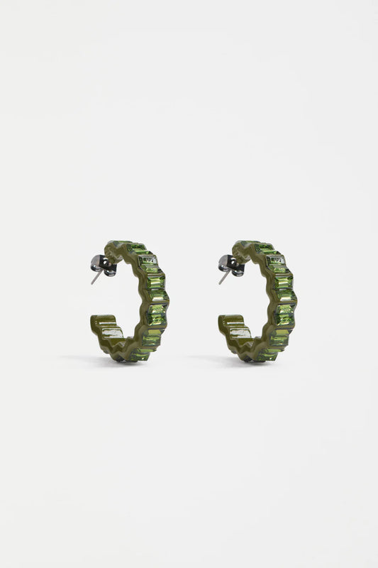 Elk The Label - Jolle Hoop Earring - Dark Olive