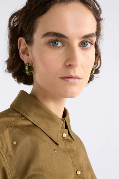 Elk The Label - Jolle Hoop Earring - Dark Olive