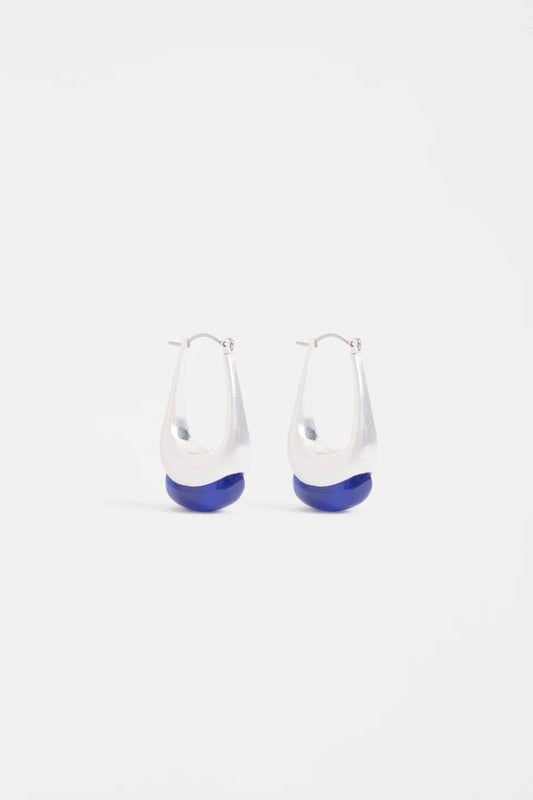 Elk The Label - Korvvo Long Hoop Earring - Blue