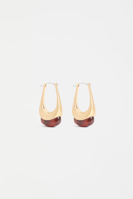 Elk The Label - Korvvo Long Hoop Earring - Red