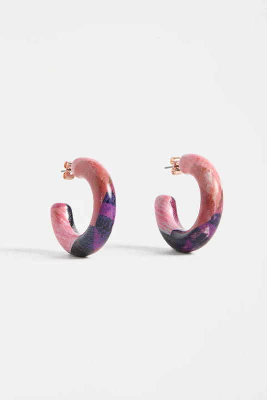 Elk The Label - Resso Hoop Earring - Fushia Komi Print