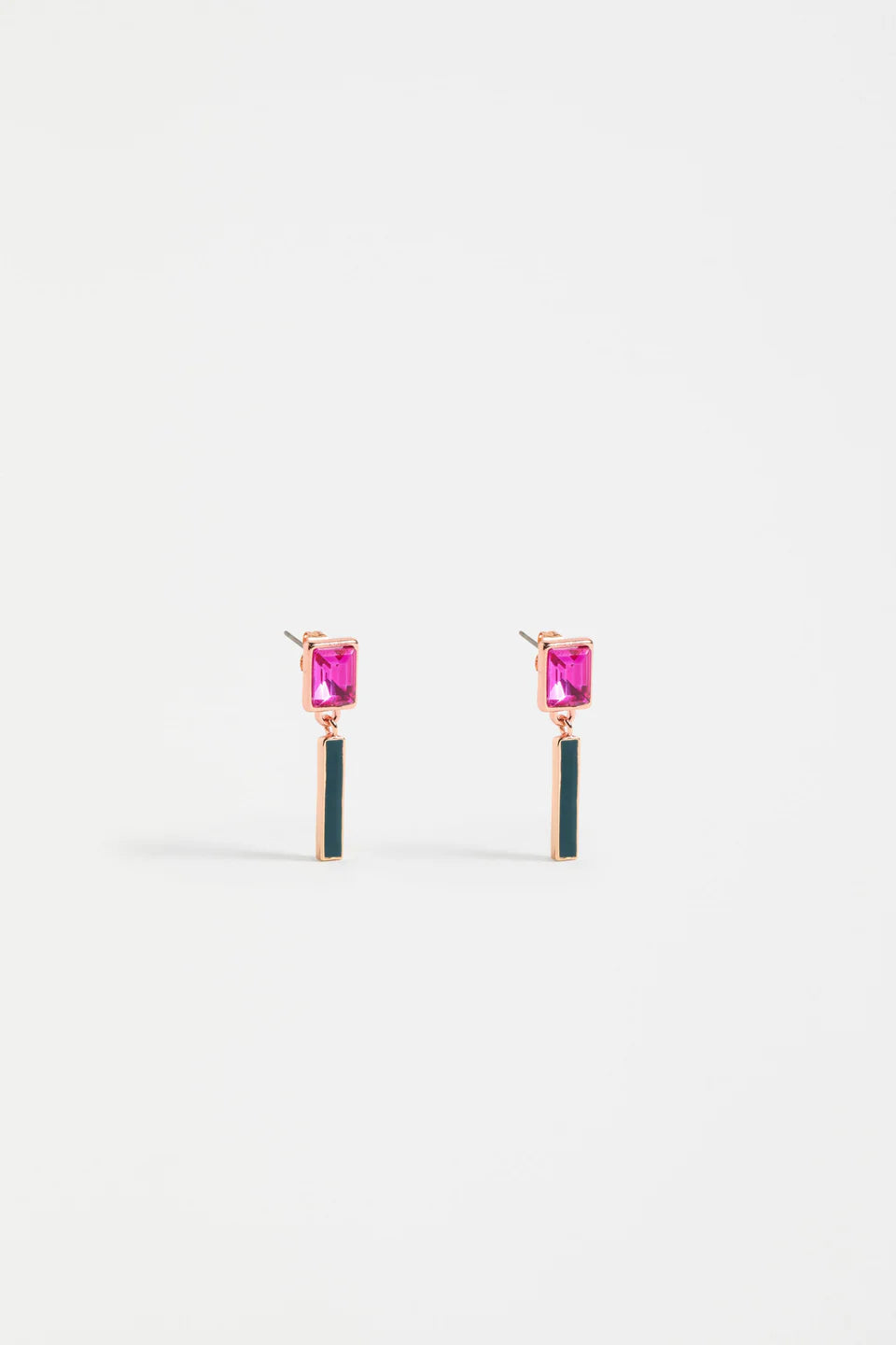 Elk The Label - Ival Short Drop Earring - Fuchsia