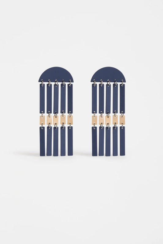Elk The Label - Tallfra Long Stud - Vibrant Blue
