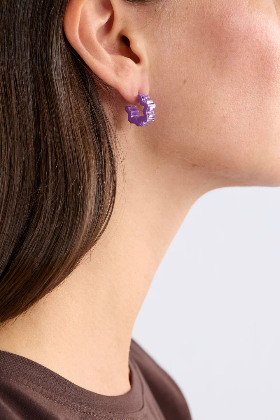 Elk The Label - Jolle Mini Hoop Earring - Violet