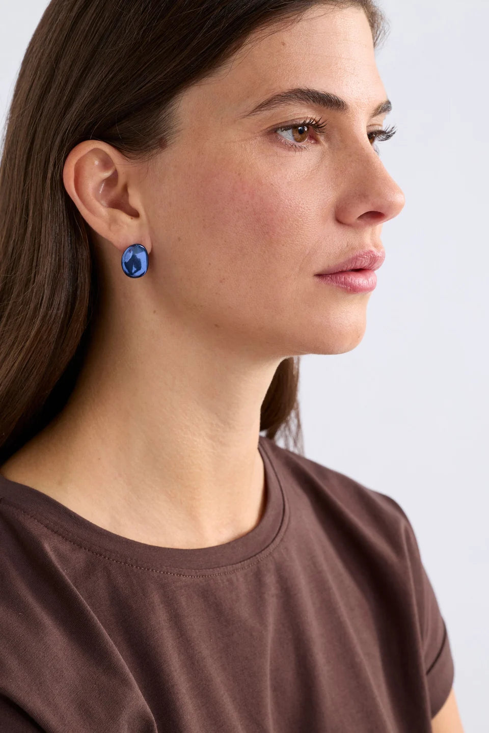 Elk The Label - Atur Mini Stud Earring - Dusk Blue