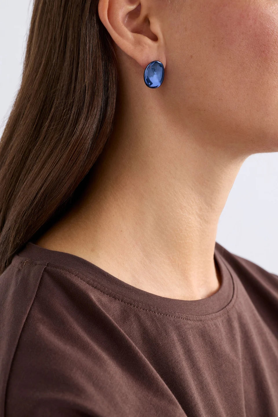 Elk The Label - Atur Mini Stud Earring - Dusk Blue