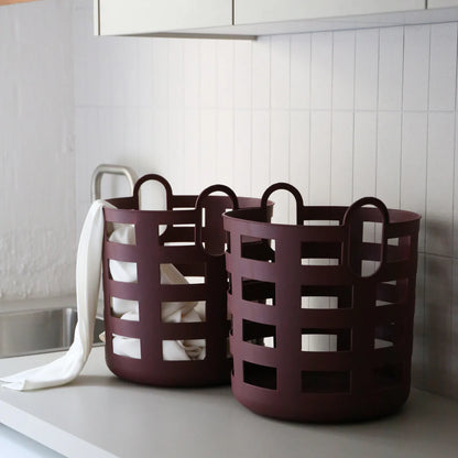 Designstuff - Enkel Studio - Storage & Laundry Basket - Set Of 2 - Large - Burgundy