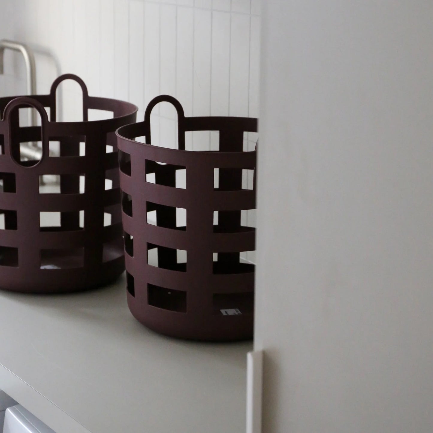 Designstuff - Enkel Studio - Storage & Laundry Basket - Set Of 2 - Large - Burgundy
