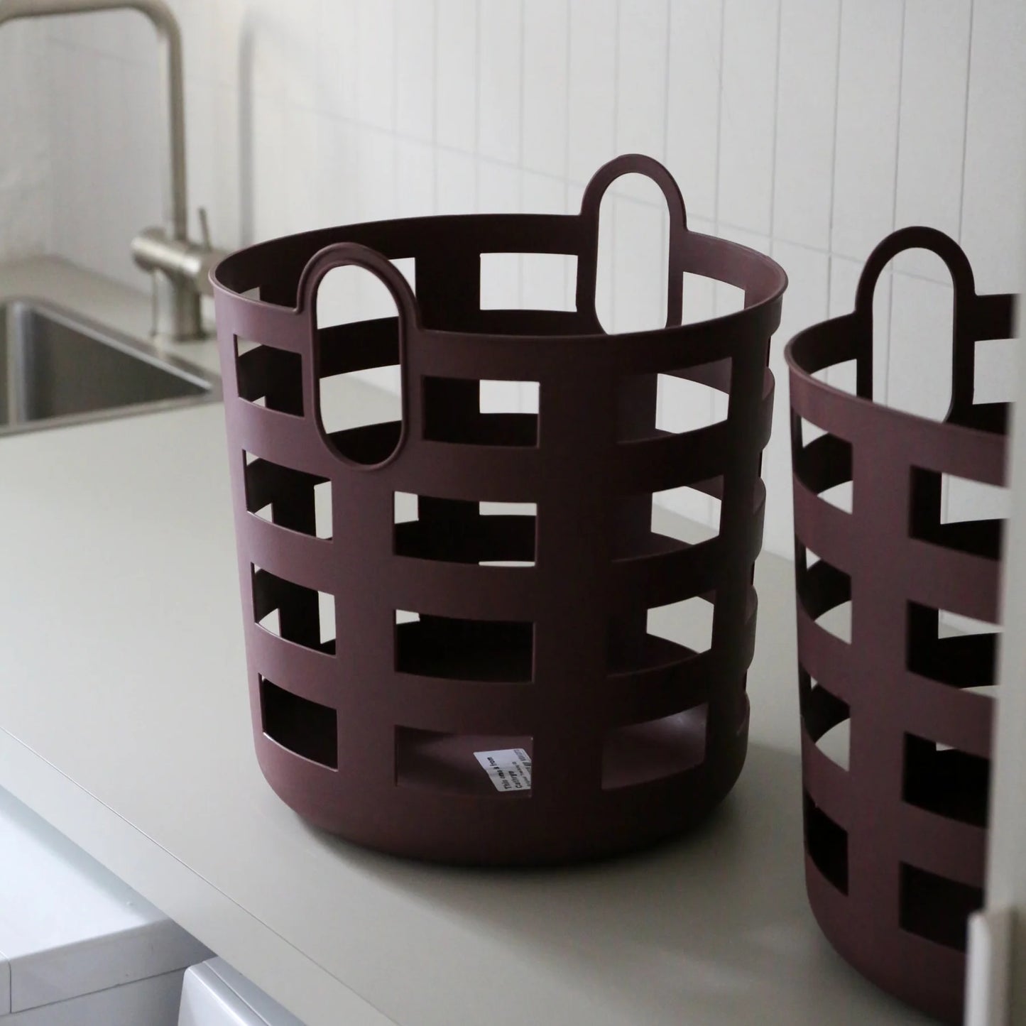 Designstuff - Enkel Studio - Storage & Laundry Basket - Set Of 2 - Large - Burgundy
