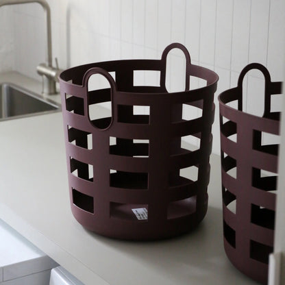 Designstuff - Enkel Studio - Storage & Laundry Basket - Set Of 2 - Large - Burgundy