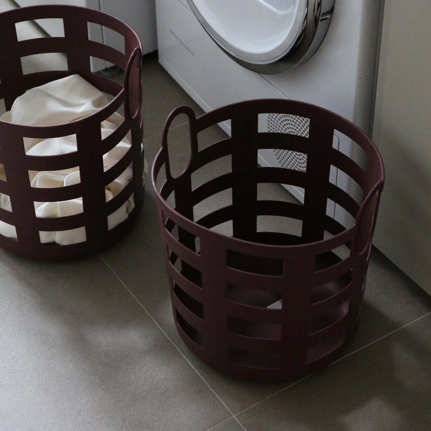 Designstuff - Enkel Studio - Storage & Laundry Basket - Set Of 2 - Large - Burgundy