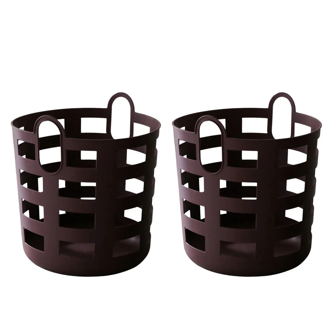 Designstuff - Enkel Studio - Storage & Laundry Basket - Set Of 2 - Large - Burgundy