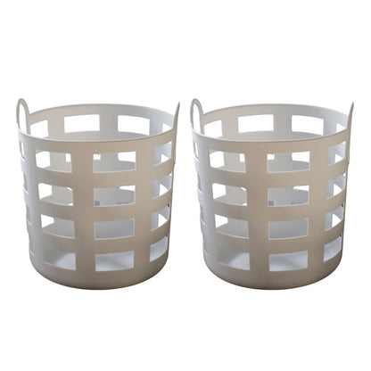 Designstuff - Enkel Studio - Storage & Laundry Basket - Set Of 2 - Large - White