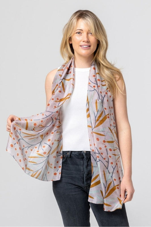 Indus - Silk Scarf Everlasting Daisy Apparel & Accessories > Clothing Scarves Shawls