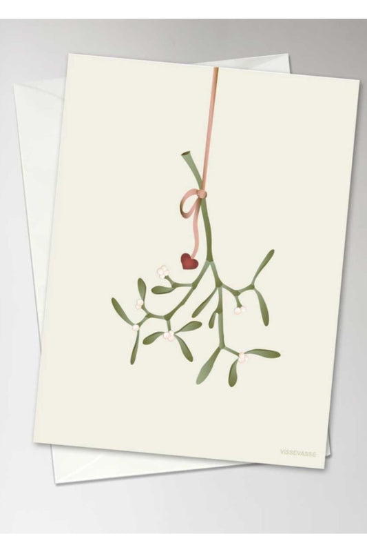 Nordic Rooms - Vissevasse Christmas Card A6 Mistletoe