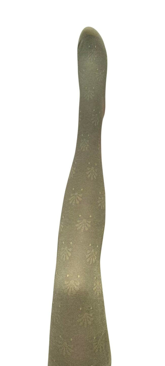 Tightology - Organic Cotton Tights - Fleur Khaki