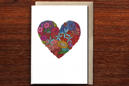 The Nonsense Maker - Greeting Card - Heart Of Flowers