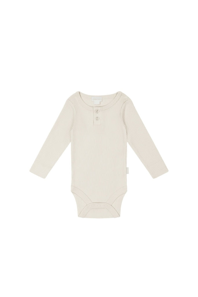 Jamie Kay - Modal Long Sleeve Bodysuit 0-3M Milk Apparel & Accessories > Clothing Baby Toddler