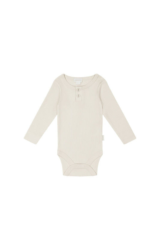 Jamie Kay - Modal Long Sleeve Bodysuit 0-3M Milk Apparel & Accessories > Clothing Baby Toddler