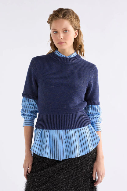 Elk The Label - Luft Lurex Knit - Navy/copper -