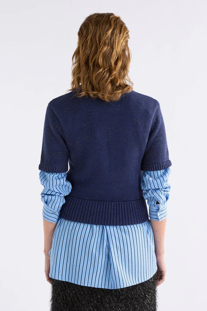 Elk The Label - Luft Lurex Knit - Navy/copper -