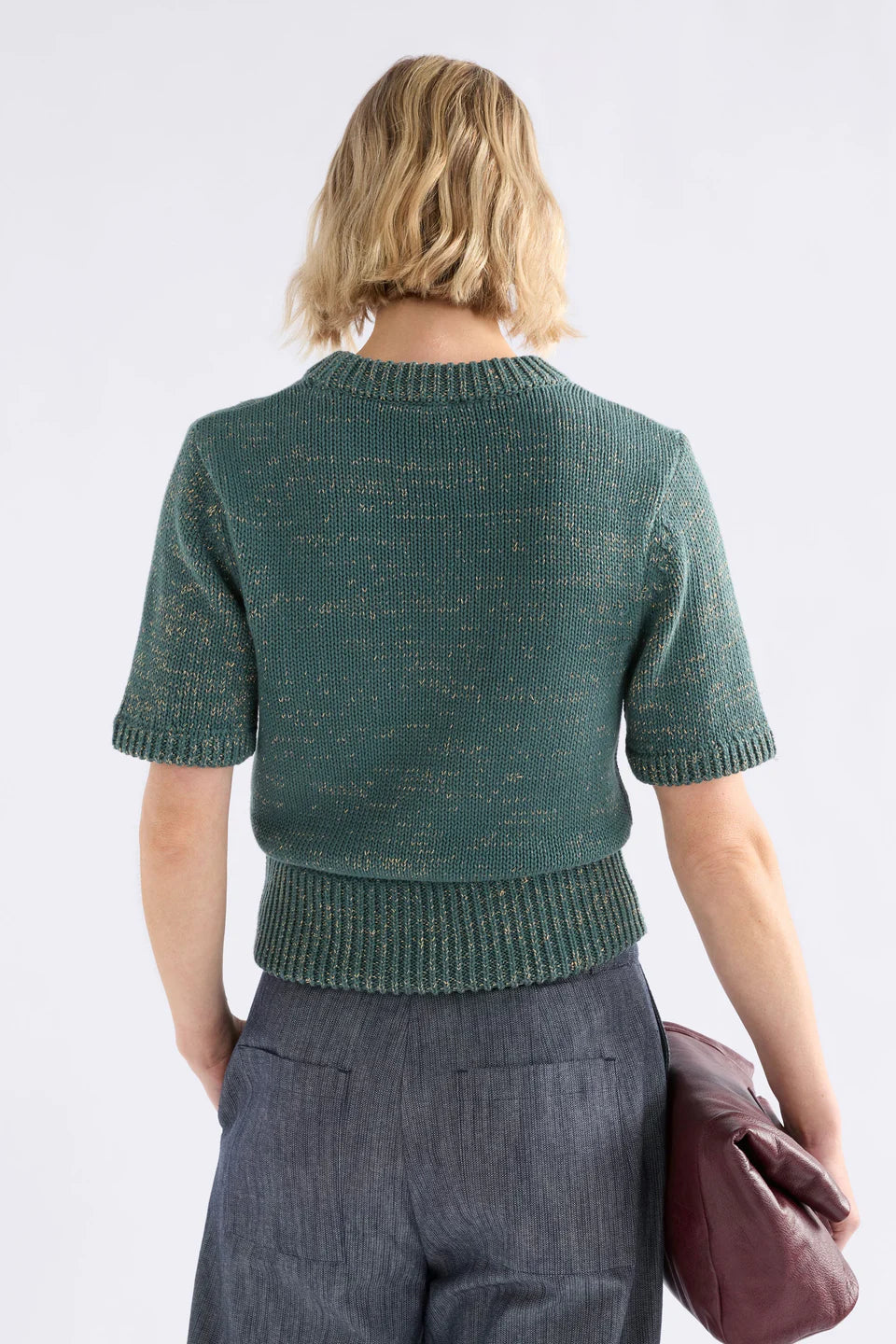 Elk The Label - Luft Lurex Knit - Sage/gold
