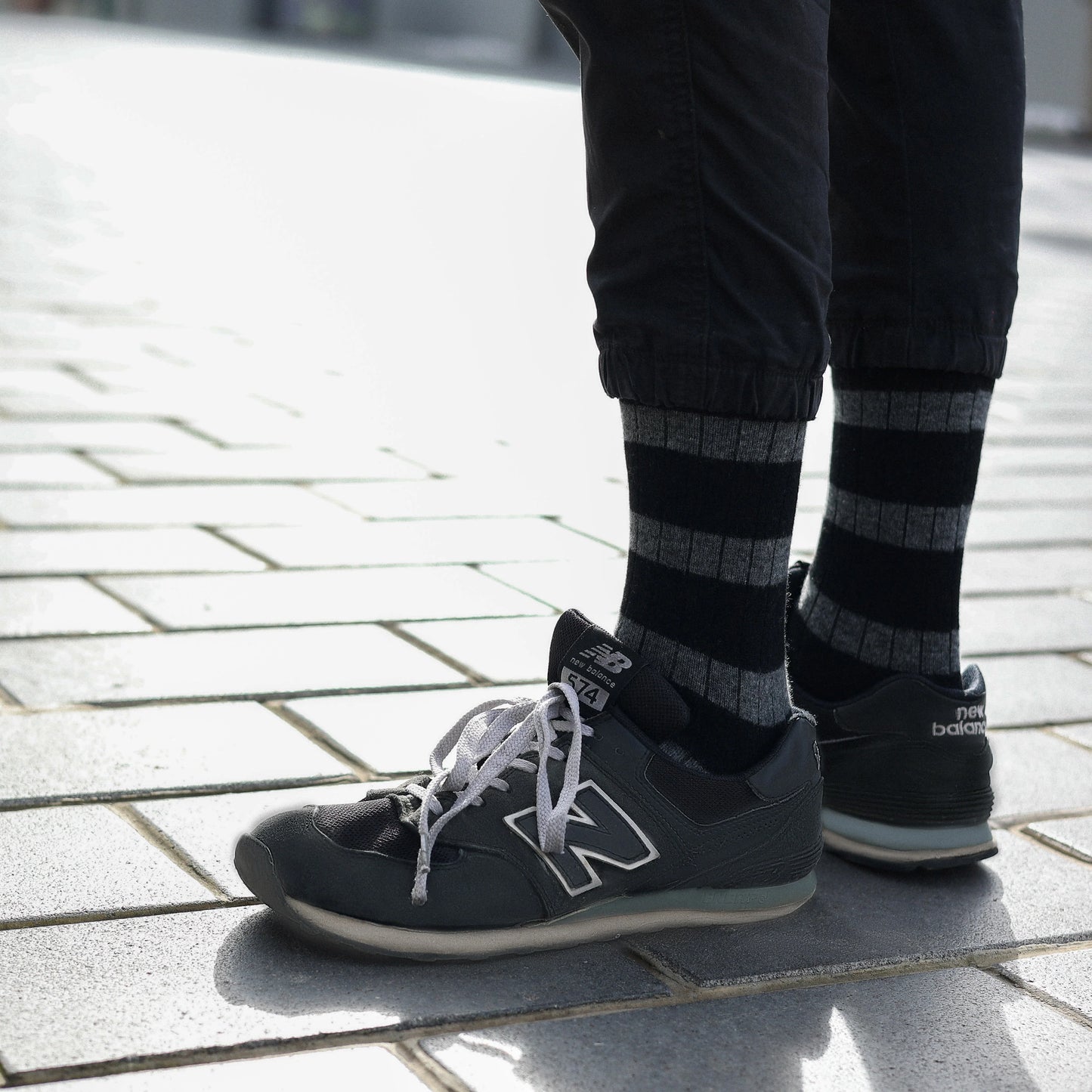 Klue - Merino Wool Socks - Stripes - Black