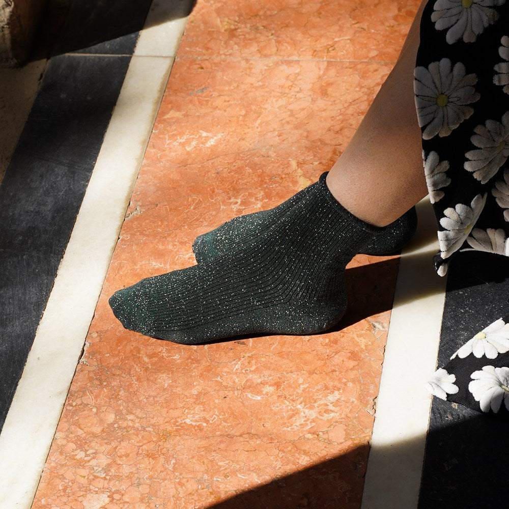Klue - Glitter Lurex Socks - Green