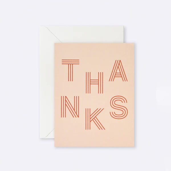 Lettuce - Greeting Card - Thanks Stripe Letters