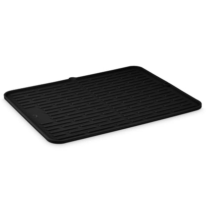 Designstuff - Folding Silicone Drying Mat Large W / Drainage Mouth - Black