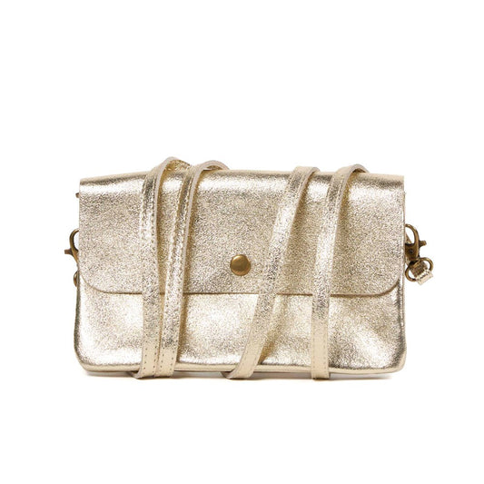 Maison Fanli - Clutch/cross Body Bag - Line Metallic - Gold
