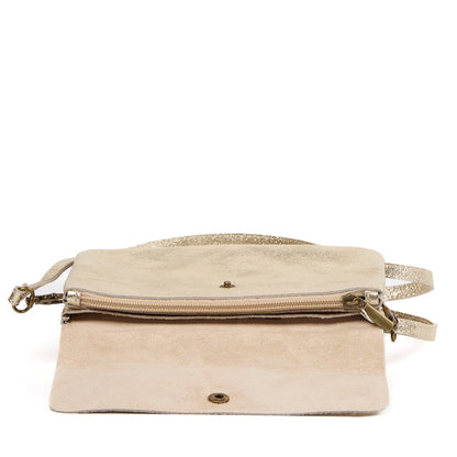 Maison Fanli - Clutch/cross Body Bag - Line Metallic - Gold